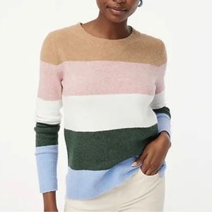 J Crew color block crew neck sweater. XS